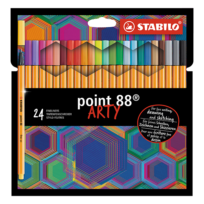 MICROFIBRA STABILO POINT 88 ARTY X24 COLORES (S4948)