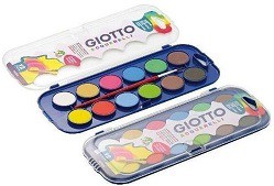 ACUARELA GIOTTO x 12 COLORES + PINCEL (L16311)