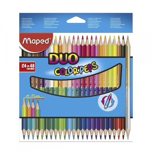 LAPICES DE COLOR MAPED BICOLOR LARGO x 24  (L17597)