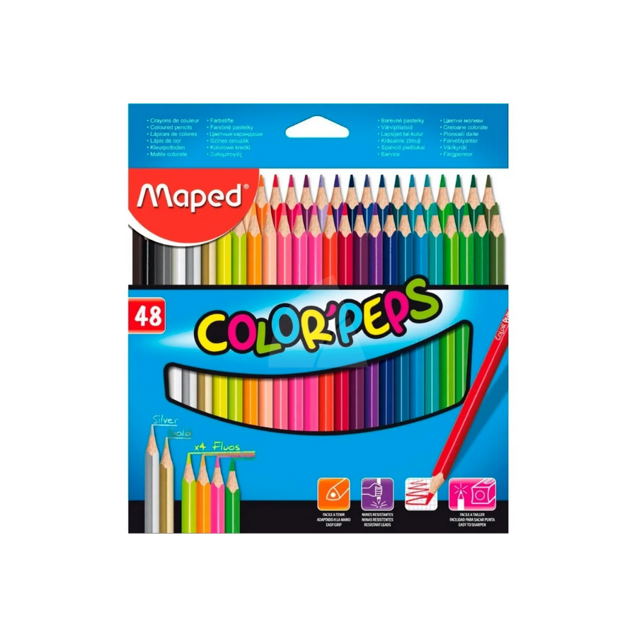 LAPICES DE COLOR MAPED LARGO x 48 (L10764)
