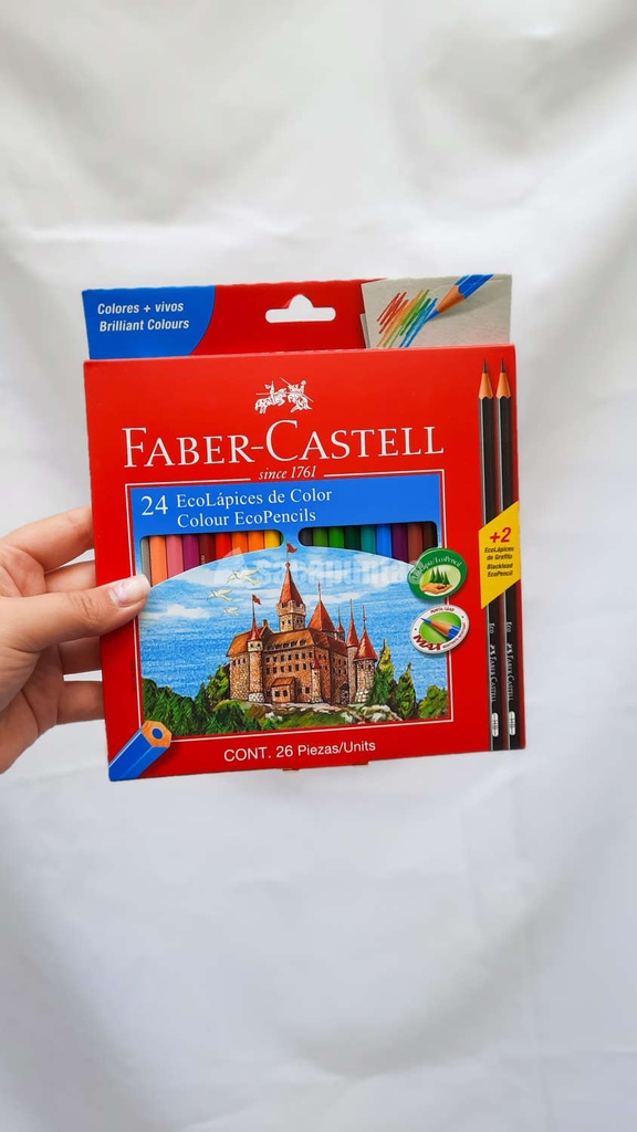 LAPIZ COLOR FABER CASTELL LARGOS x24 COLORES (L52970)