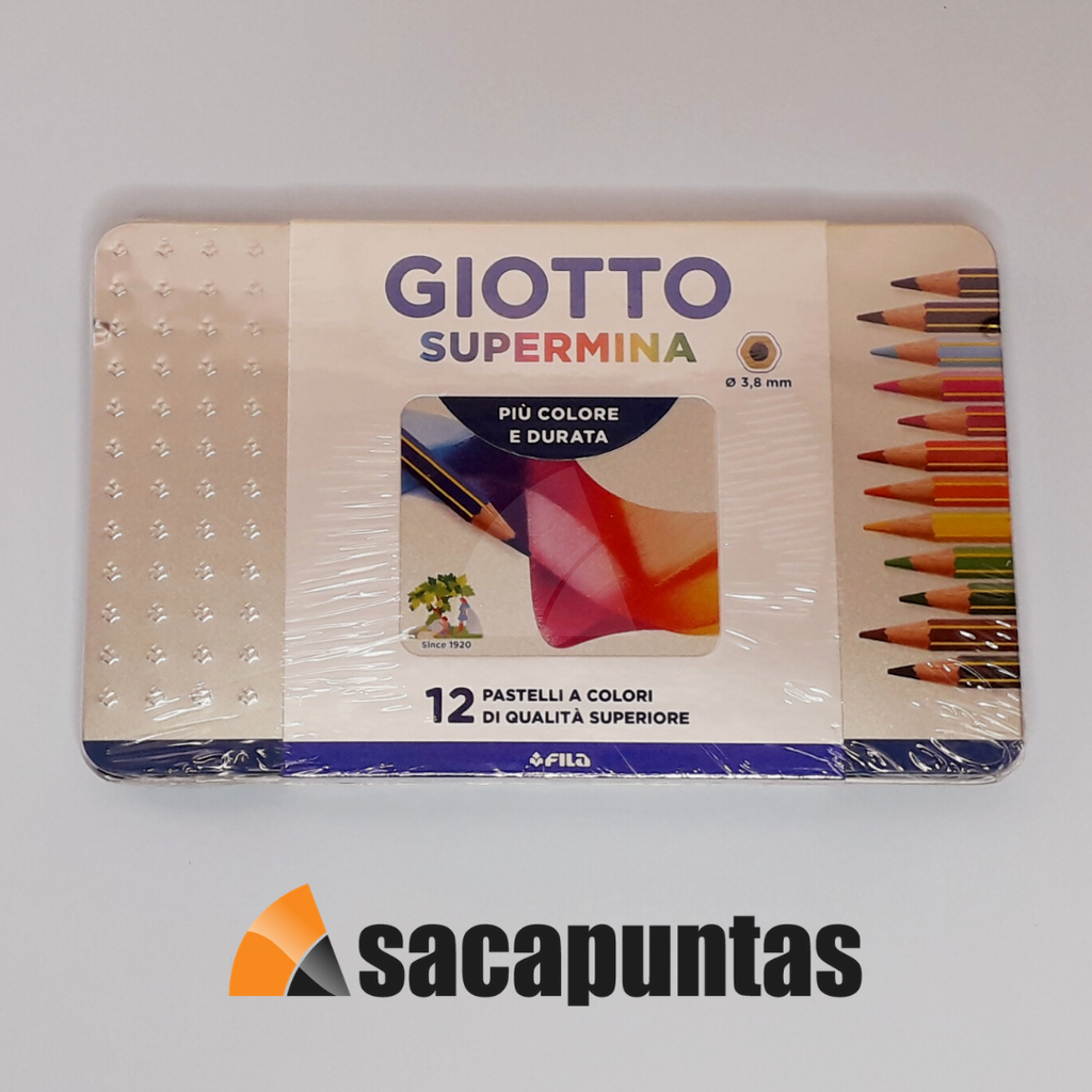 LAPIZ COLOR GIOTTO LATA X12 COLORES SUPERMINA (L20004)