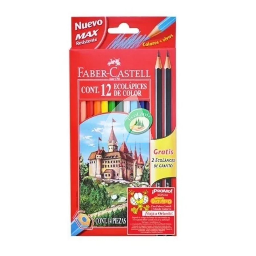 LAPICES DE COLOR FABER CASTELL LARGOS x 12 (L52210)