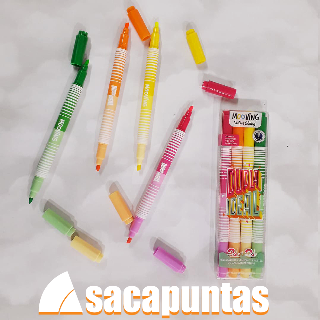 RESALTADOR COLORING NEON DUO x 4 COLORES (L19221)