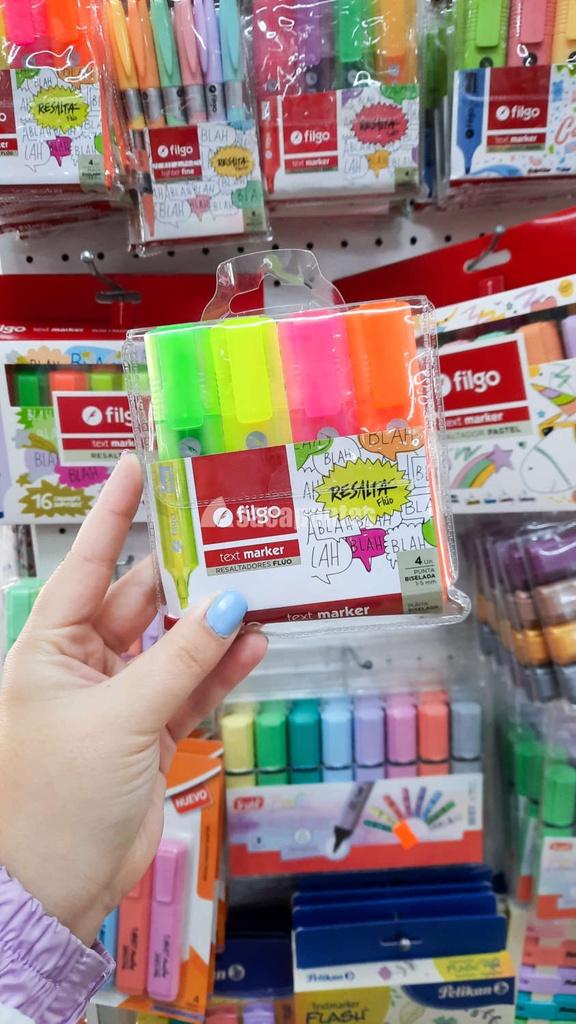 RESALTADOR FILGO TEXT MARKER  X4 COLORES (L35340)