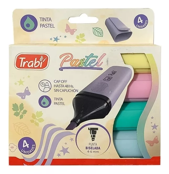RESALTADOR TRABI PASTEL CHATO x4u (L19616)