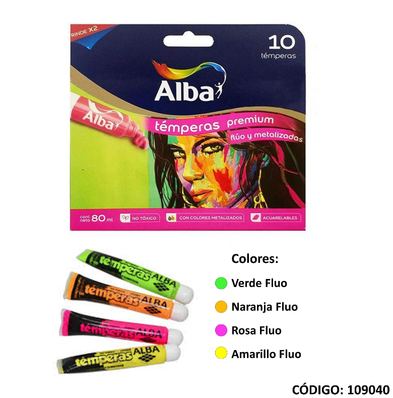 TEMPERA ALBA FLUO POMO 8ccx10u (L109040)