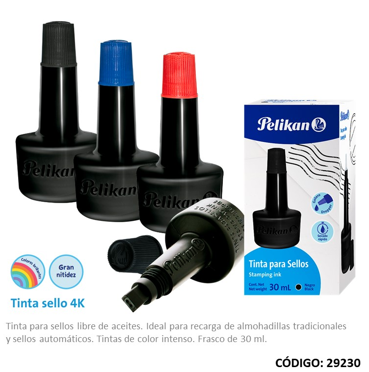 TINTA PARA SELLOS PELIKAN 4K 28cc (L29230)