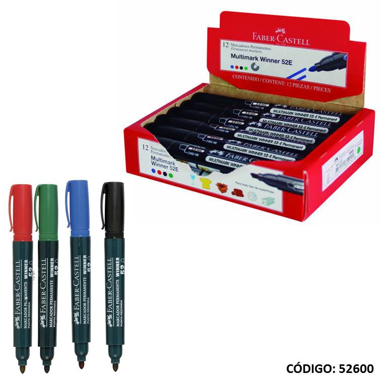 MARCADOR FABER 52 REDONDO SOLVENTE (L52600)