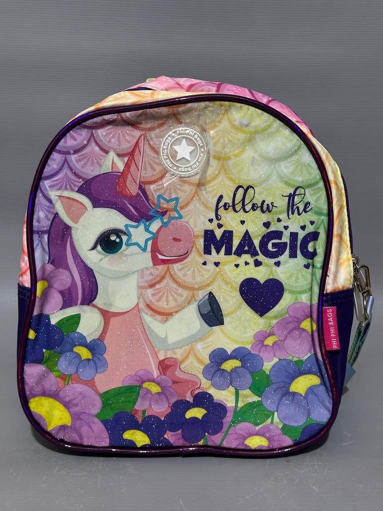 MOCHILA 12" PHI-PHI  UNICORNIO JARDIN ESPALDA (L350020)