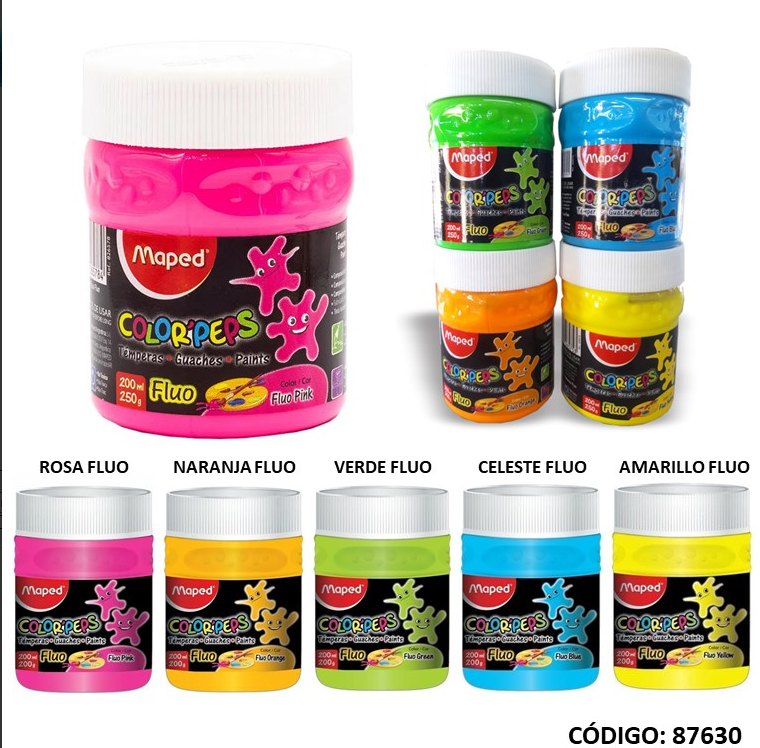 TEMPERA MAPED x200 "FLUO" (L87630)