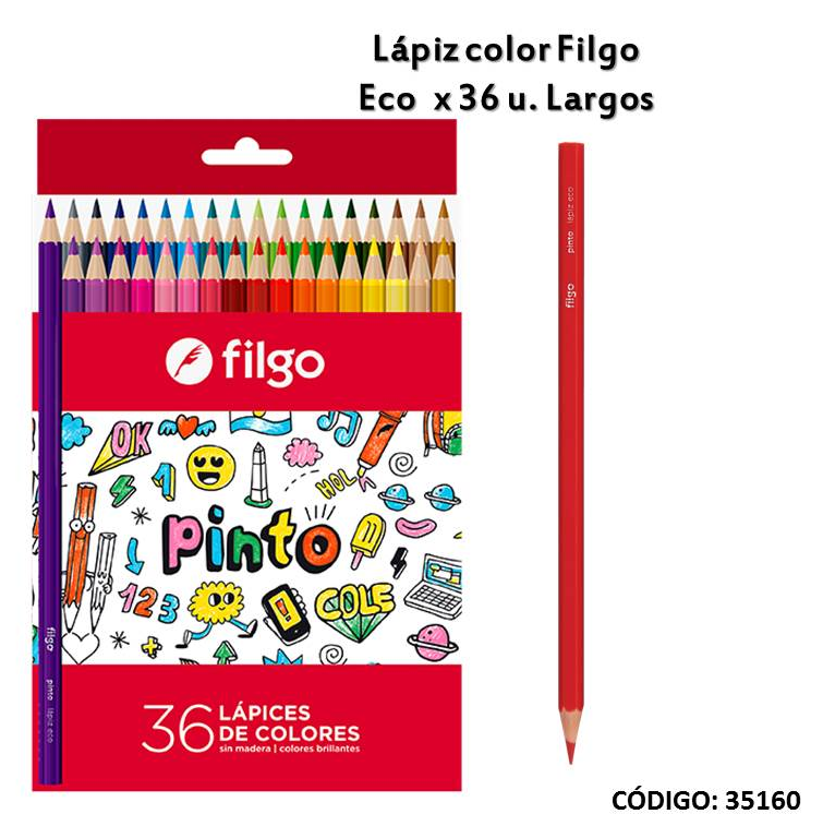 LAPIZ COLOR FILGO ECO X36 LARGO (L35160)