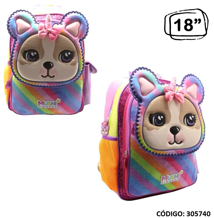 MOCHILA 18" CRESKO SIMONES MUSHI ESPALDA (L305740)