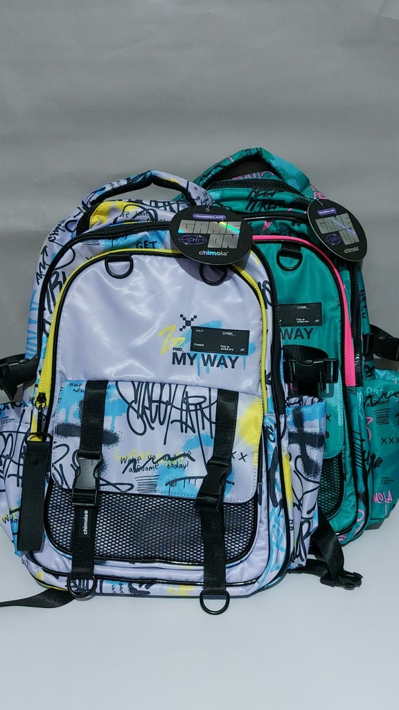 MOCHILA 18" CHIMOLA GRAFITTI ESPALDA (L270700)