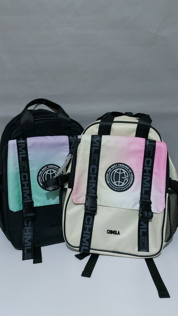 MOCHILA 17" CHIMOLA GRADIENTE CON SOLAPA ESPALDA (L270720)