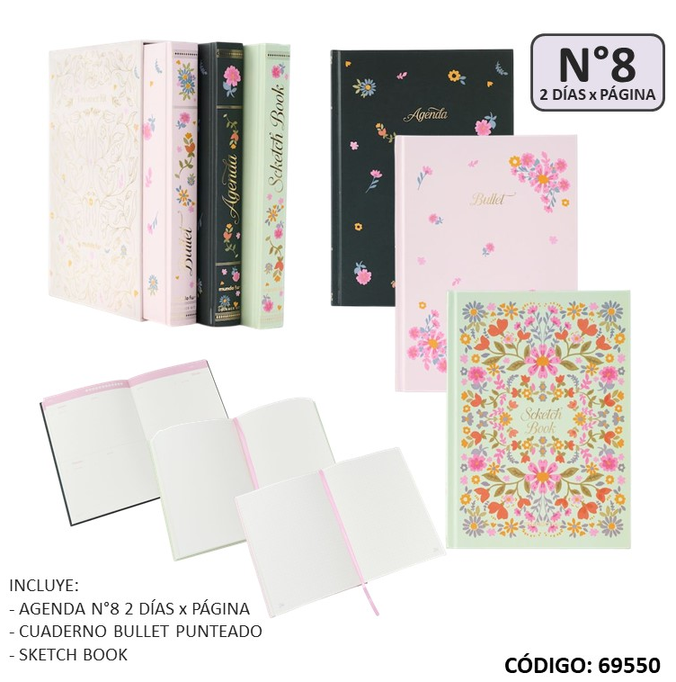 AGENDA 2026 FW 2 DIA POR PAGINA KIT DREAMER 3 PIEZAS (L69550)