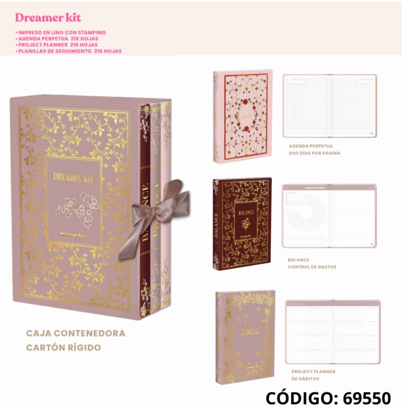 AGENDA 2027 FW 2 DIA POR PAGINA KIT DREAMER 3 PIEZAS (L69550)