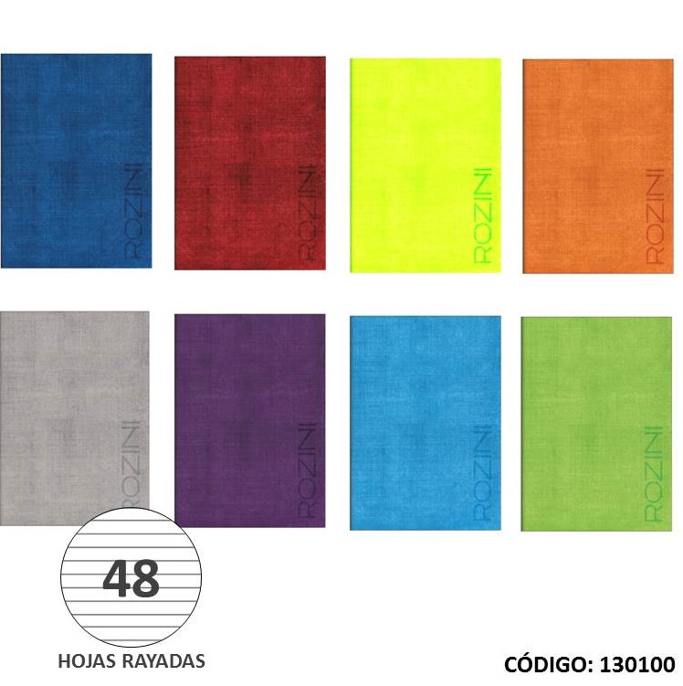 CUADERNO A4 ROZINI ABROCHADO VERONA RAYADO X48HJS. (L130100)