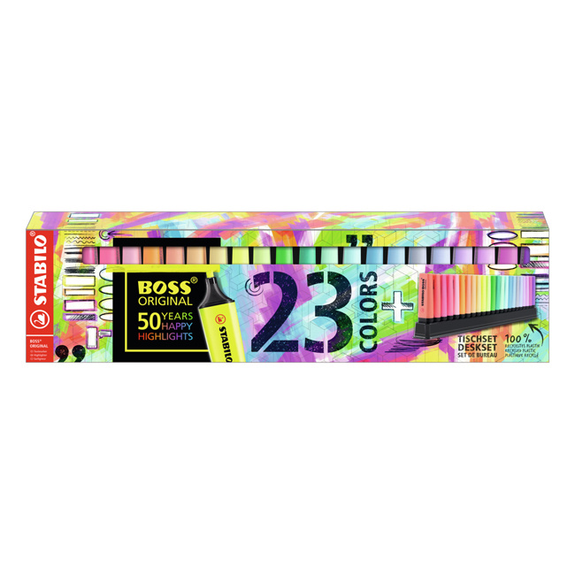 RESALTADOR STABILO BOSS Y BOSS PASTEL DESKSET X23 COLORES (S5063)