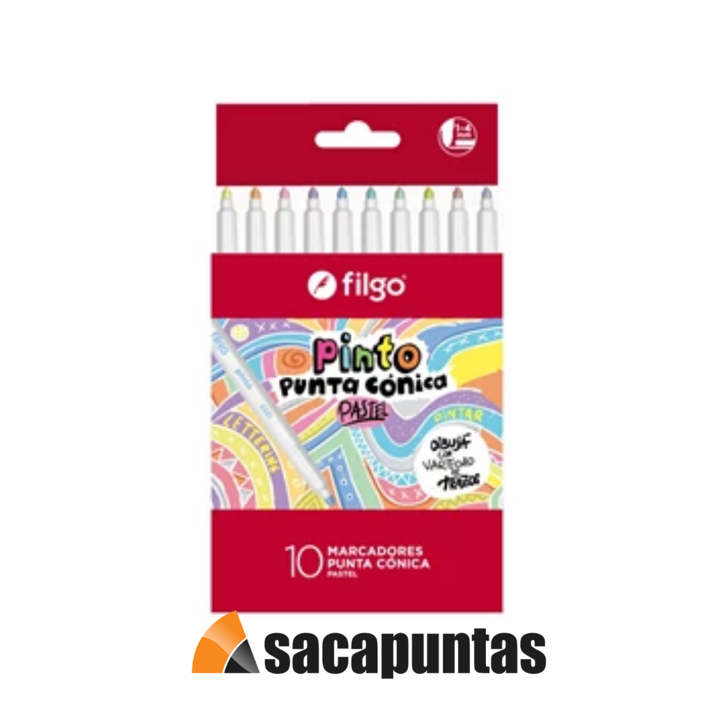 MARCADOR FILGO PINTO 2221 CONIC X10 PASTEL (L34180)