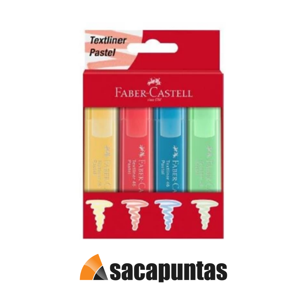 RESALTADOR FABER CASTELL TL46 PASTEL ESTUCHE X4 (L134751)