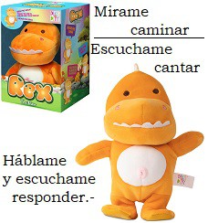 PELUCHE DINO REX CON SONIDOS Y MOVIMIENTOS WABRO (J22987)