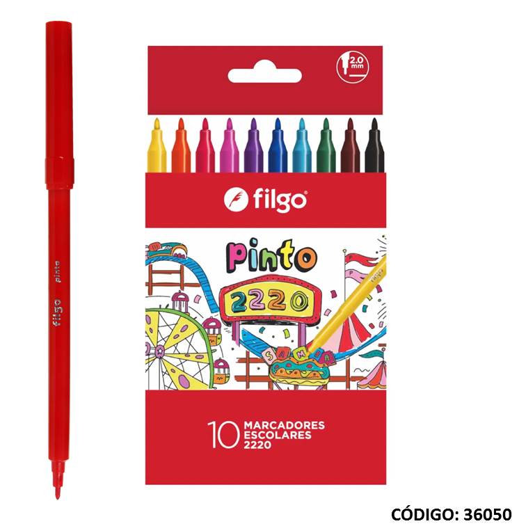 FIBRA FILGO 2220 PINTO X10 COLORES LARGAS (L36050)