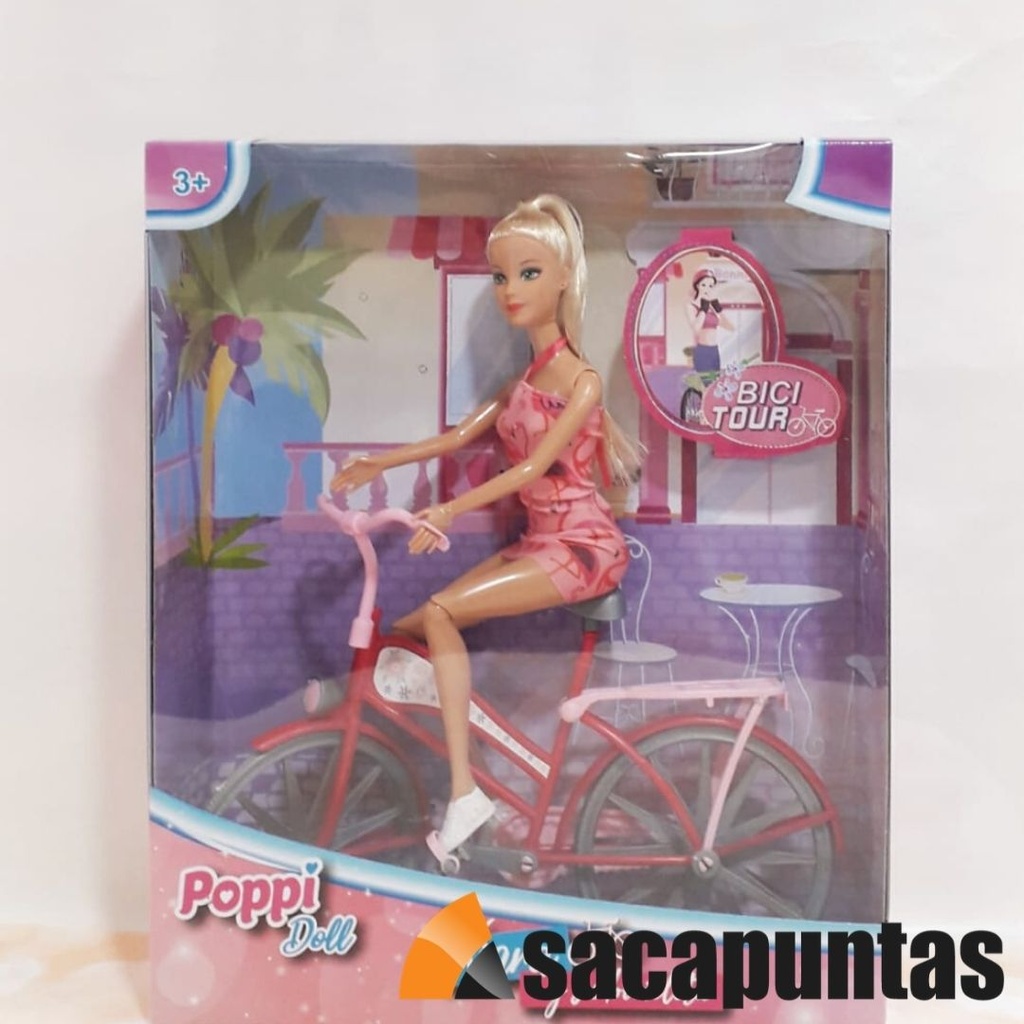 MUÑECA KIARA Y SU BICICLETA (G5983)