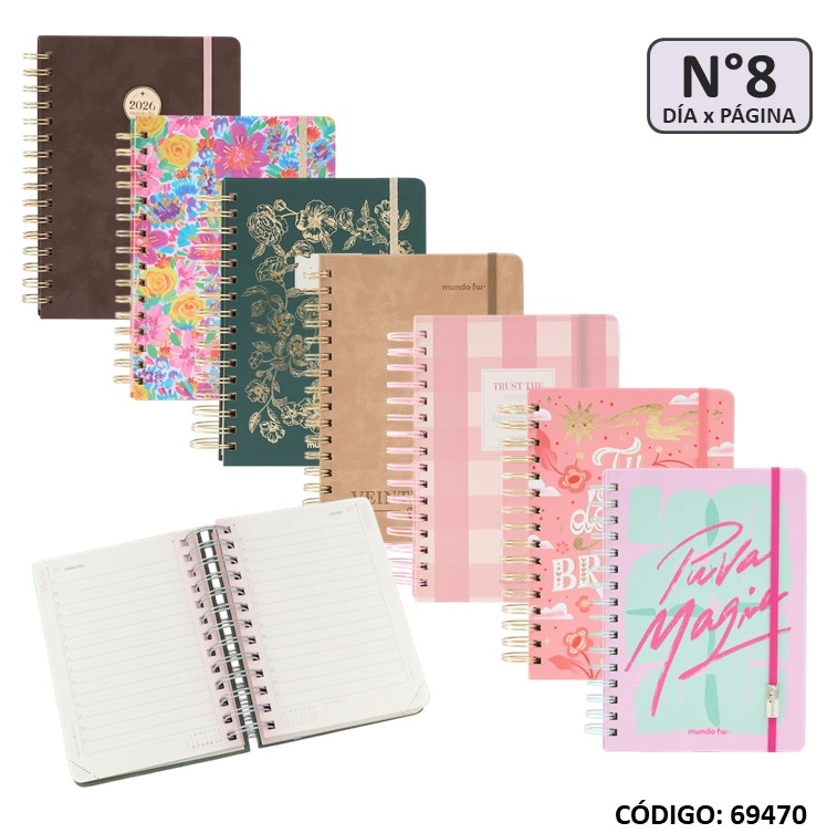 AGENDA 2026 FW N8 DIA POR PAGINA 12X17cm. (L69470)