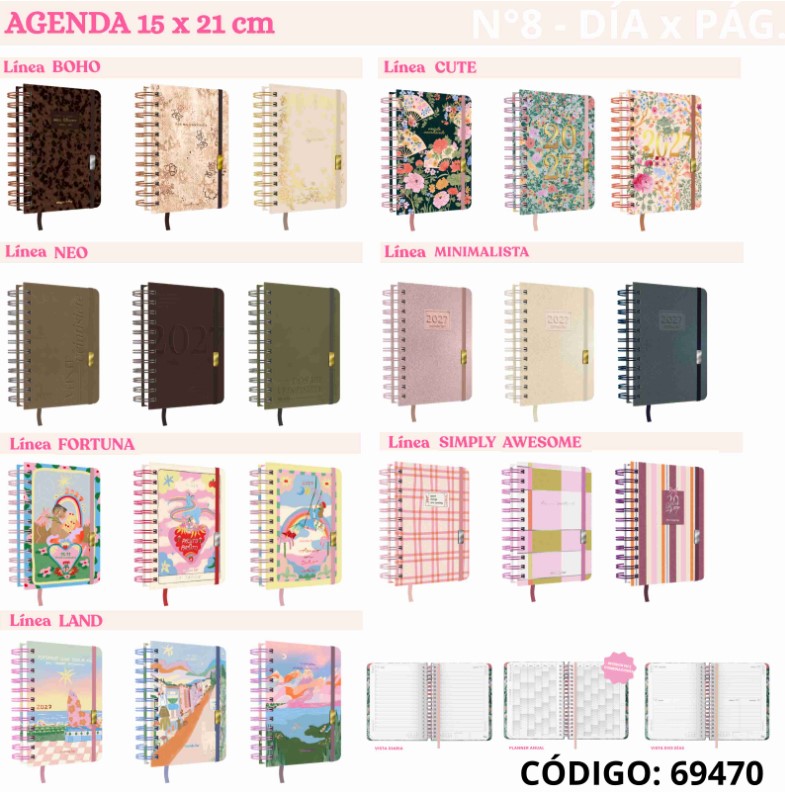AGENDA 2027 FW N8 DIA POR PAGINA 12X17cm. (L69470)
