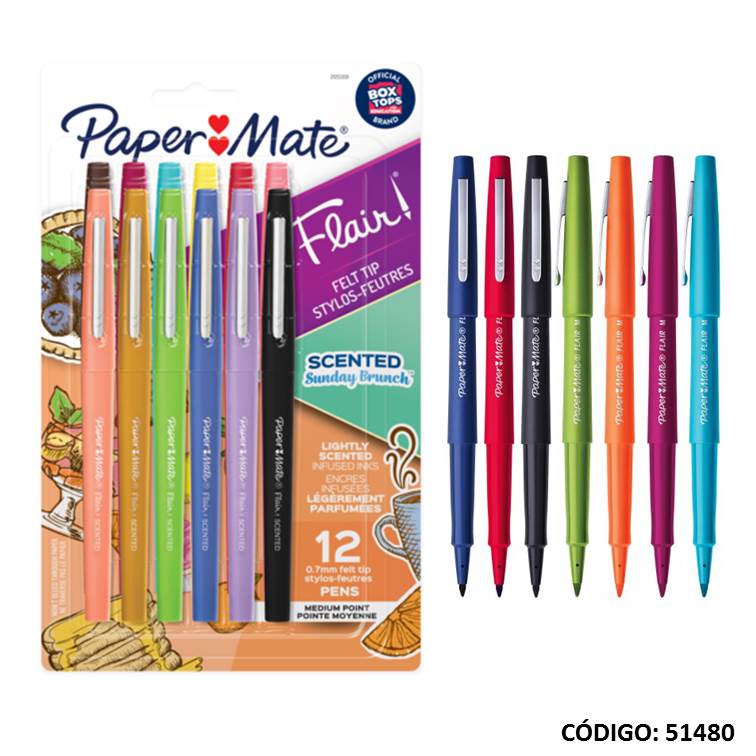 MICROFIBRA PAPER MATE FLAIR PERFUMADA X12 COLORES (L51480)