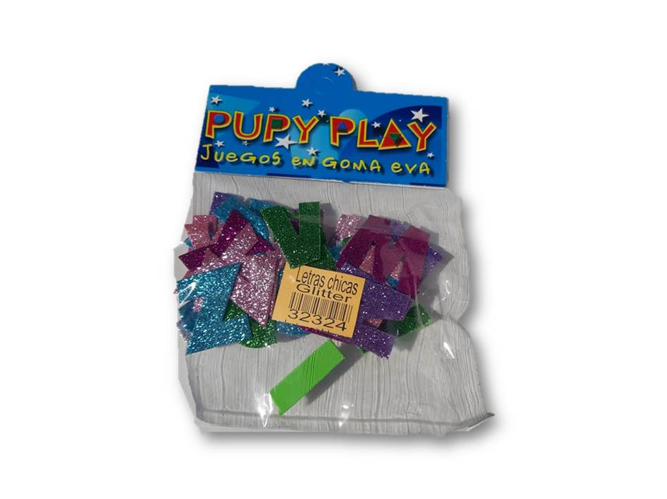 DIDACTICO GOMA EVA PLAY LETRAS GLIT MINI (L323240)
