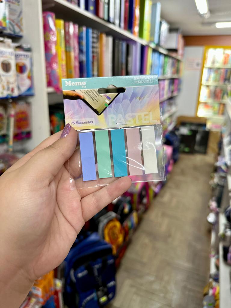 SEÑAL-AD MEMO FIX BANDERITA PASTEL 5X15HJS. (L227070)