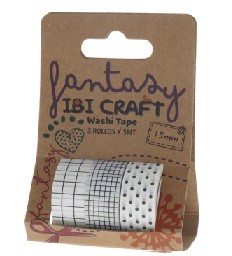 WASHI TAPE IBI CRAFT X3 PATEERN (L24395)
