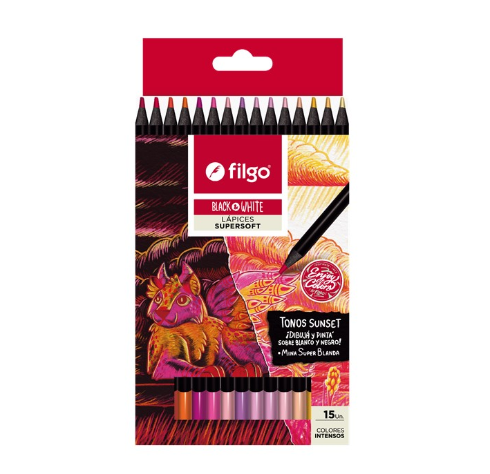 LAPIZ COLOR FILGO SUPERSOFT X15 COLORE CALIDOS (L36410)