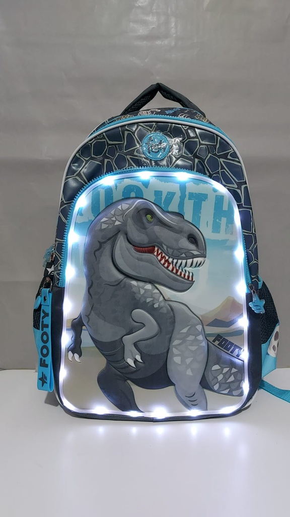 MOCHILA 18" FOOTY DINO CON LUZ ESPALDA (L1474600)