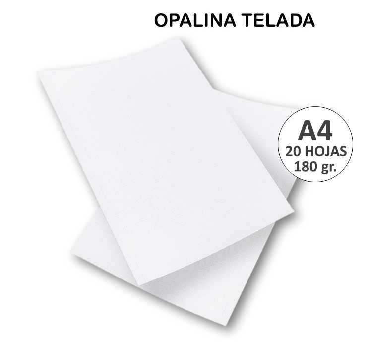 PAPEL OPALINA TELADA A4 180grs. (L133140)