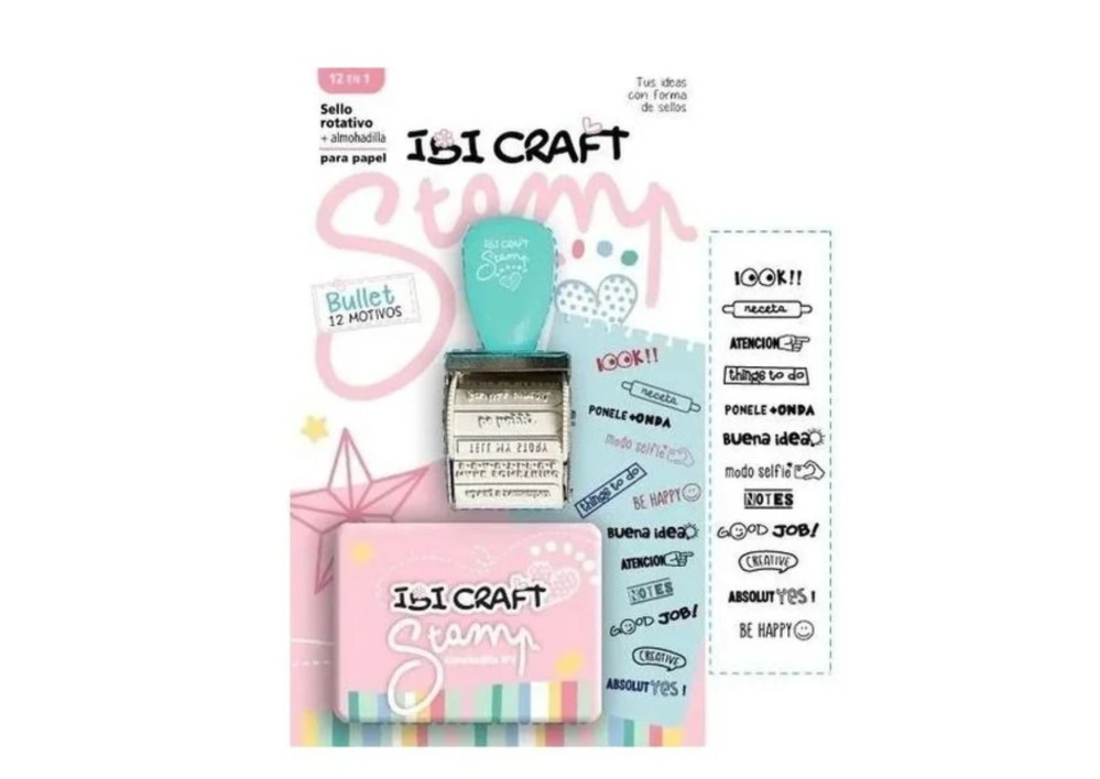 SELLO ROTATIVO IBI CRAFT MAESTRA + ALMOHADILLA BOULLET 12 MOTIVOS (L25113)