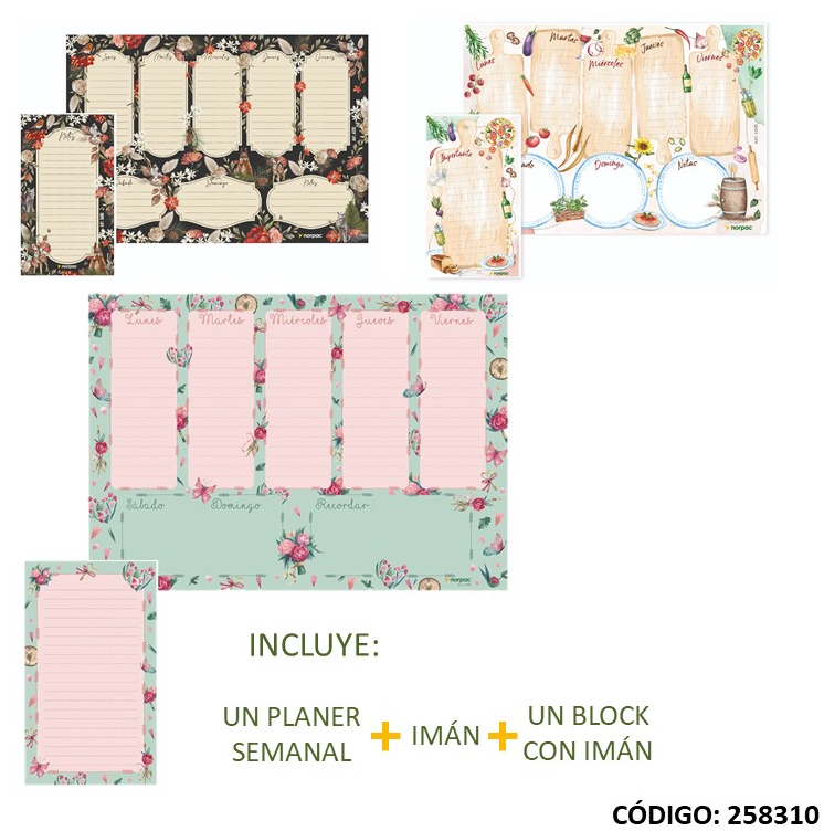 PLANIFICADOR NORPAC ORGANIZADOR SEMANAL + BLOCK (L258310)