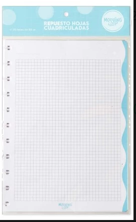 REPUESTO CARTA MOOVING LOOP 30HJS. CUADRICULADO (L232871)