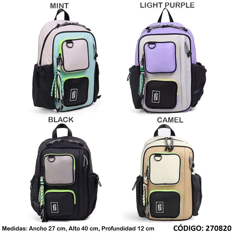 MOCHILA 17" CHIMOLA COLORBLOCK ESPALDA (L270820)