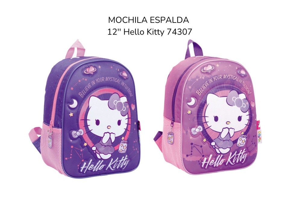 MOCHILA 12" WABRO HELLO KITTY JARDIN ESPALDA (L25453)