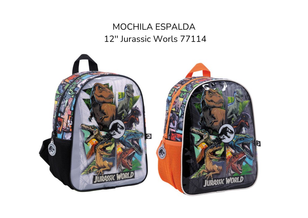 MOCHILA 12" WABRO JURASSIC WORLS JARDIN ESPALDA (L25455)