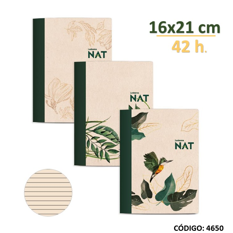 CUADERNO LEDESMA NAT RAYADO X42hjs. (L4650)