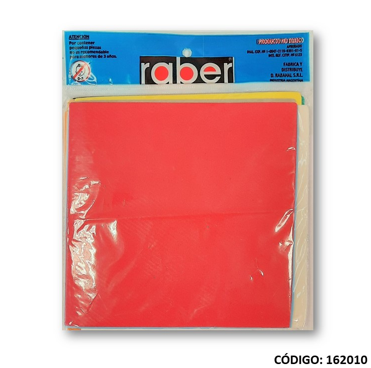 GOMA EVA LISA 20X20 X10 COLORES (L162010)