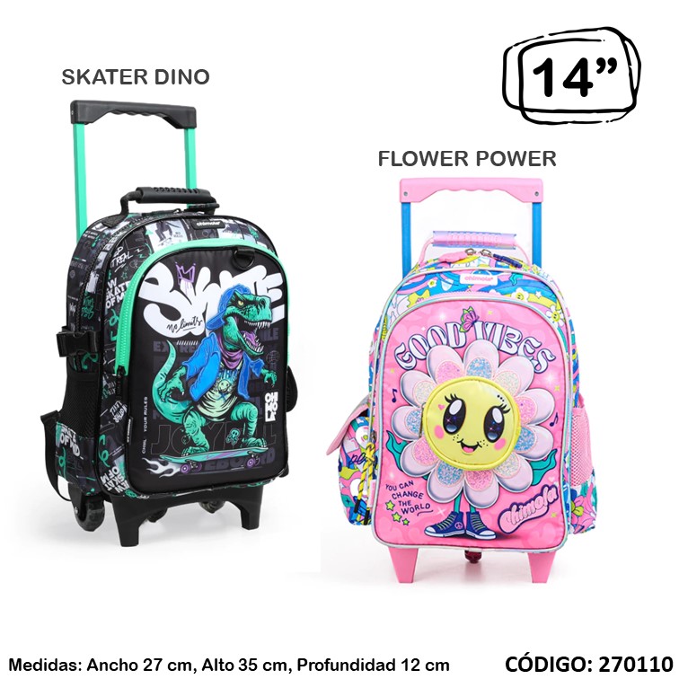 MOCHILA CARRO CHIMOLA 14" PERSONAJE (L270110)