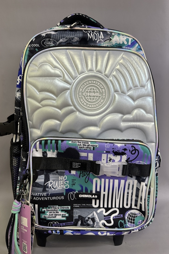 MOCHILA 18" CHIMOLA TRAMA CRISTAL ESPALDA(L270250)