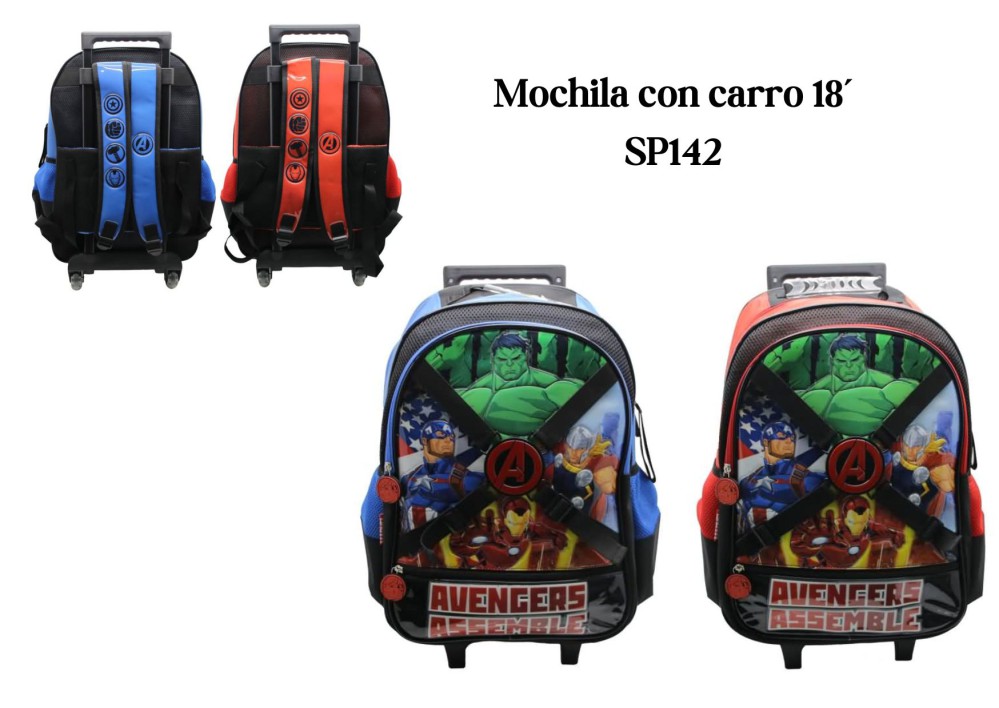 MOCHILA CARRO 18" CRESKO AVENGERS (L25443)