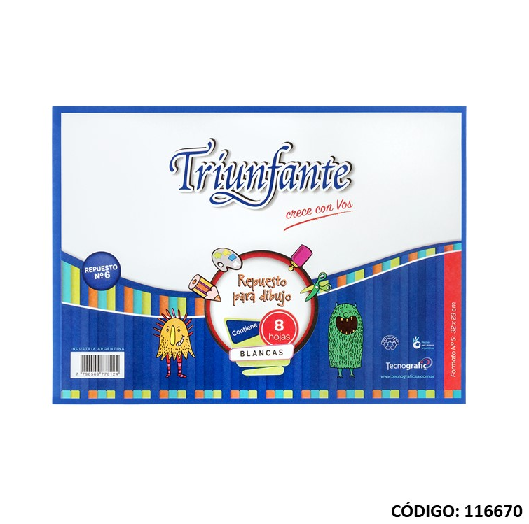 REPUESTO DIBUJO TRIUNFANTE N6 BLANCO (L1166700)