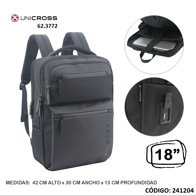 PORTANOTEBOOK 18"  LSD UNICROSS MOCHILA  (L241204)